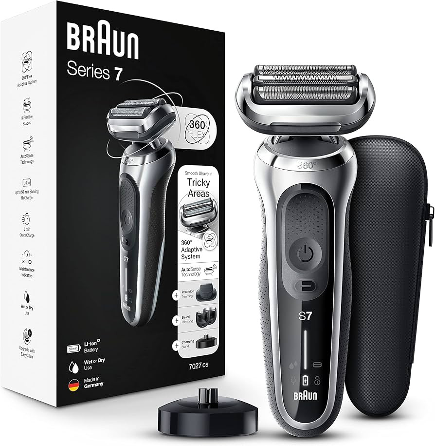 Braun Series 7 360 Flex Head Electric Shaver with Beard Trimmer for Men, Rechargeable, Wet & Dry ... | Amazon (US)