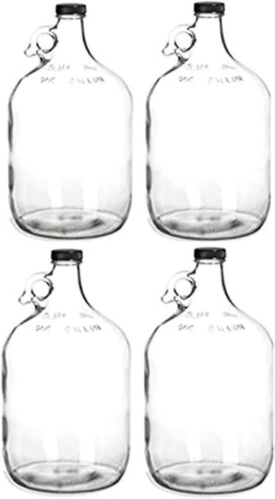 4 Glass Water Bottle, Includes 38 mm Polyseal Cap, 1 gal Capacity (Pack of 4) | Amazon (US)