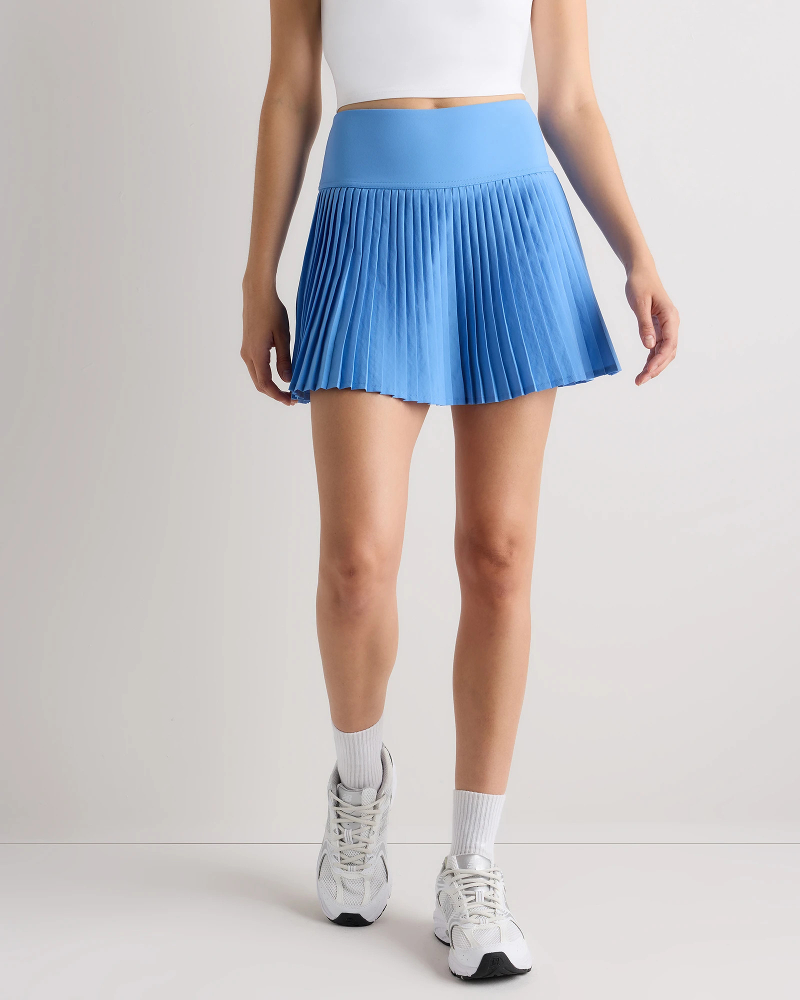 Quince | Women's Court Sport Pleated Tennis Skirt in Black, Size Medium, Recycled Polyester | Quince