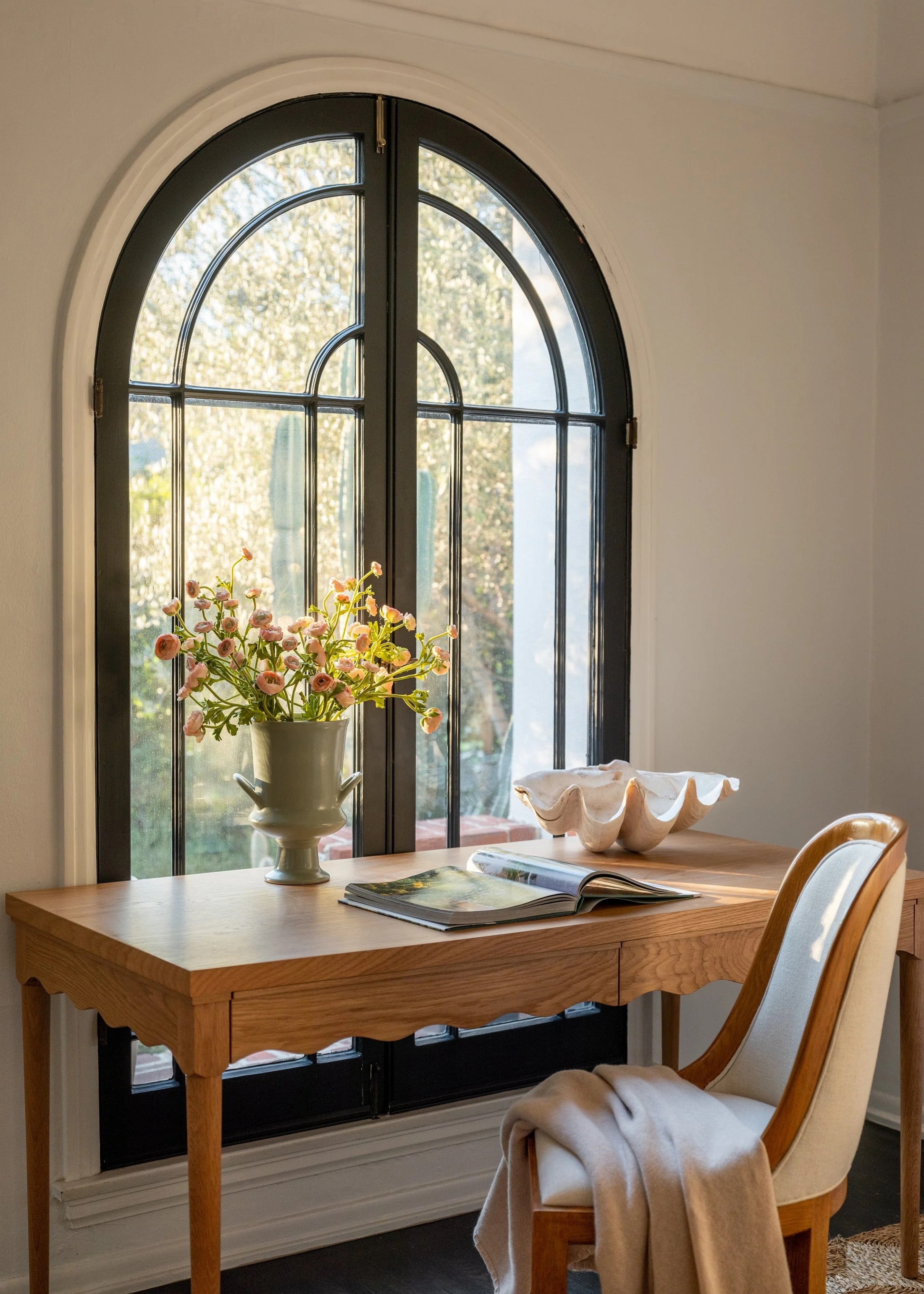 Real Touch Faux Ranunculus in Peach - 21.5" | Afloral