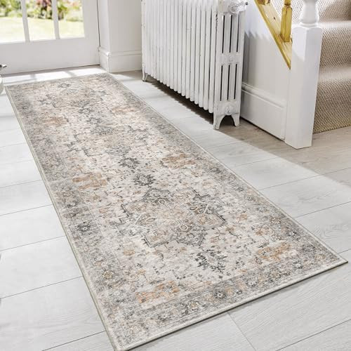 GENIMO Runner Rug 2x8 Non Slip Vintage Hallway Runner Rug, Low Pile Lightweight Rugs for Entryway... | Amazon (US)