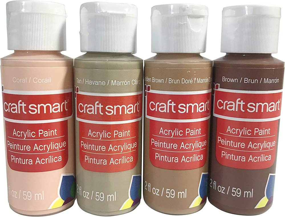 Craft Smart Acrylic Paint Skin Tone Colors (2 Ounce Bottles) | Amazon (US)