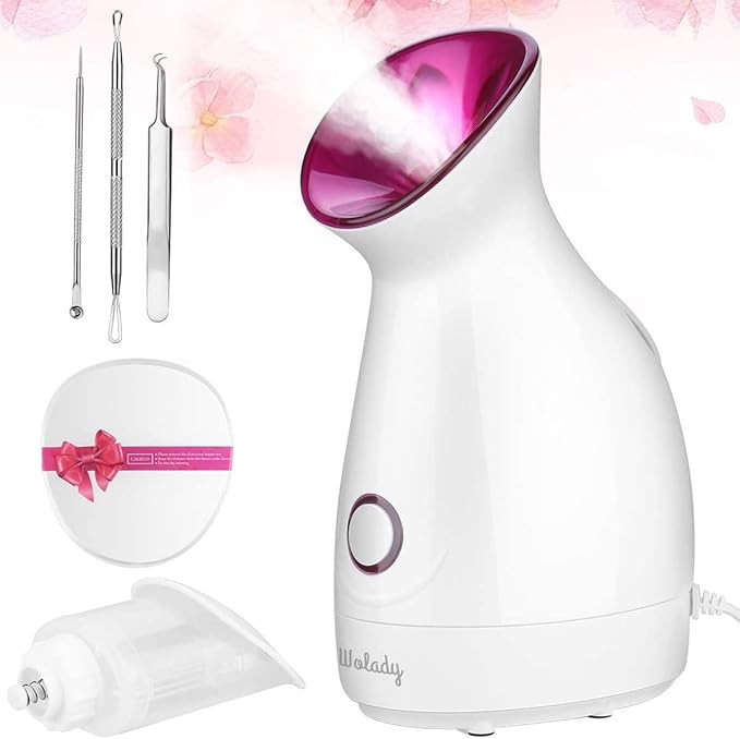 Vapeur Visage Vaporisateur Sauna Spa Facial Chaude Nano Ionique, Wolady Visage Steamer Humidifica... | Amazon (FR)