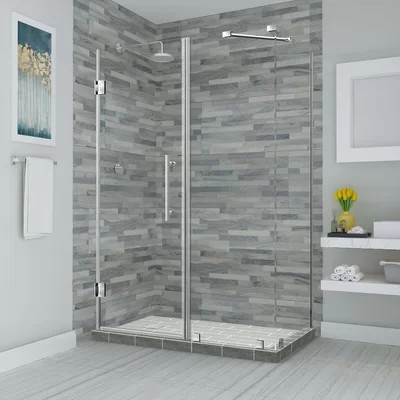 Bromley 61" x 72" Rectangle Hinged Shower Enclosure | Wayfair North America
