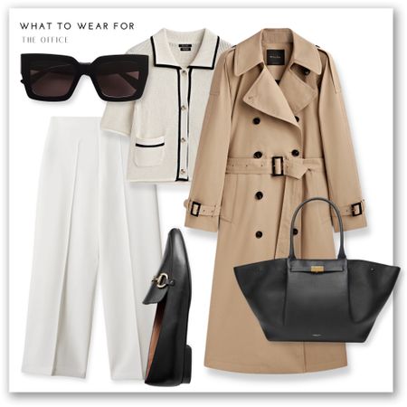 Workwear inspo 🧥

Trench coat, massimo dutti, demellier tote bag, loafers, office outfit, neutrals 

#LTKstyletip #LTKworkwear #LTKSeasonal