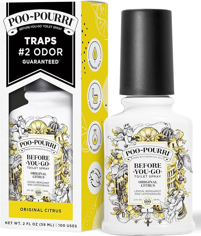 Poo-Pourri Before-You-Go Toilet Spray, Original Citrus, 2 Fl Oz, Up to 100 Uses, Bathroom Odor De... | Amazon (US)