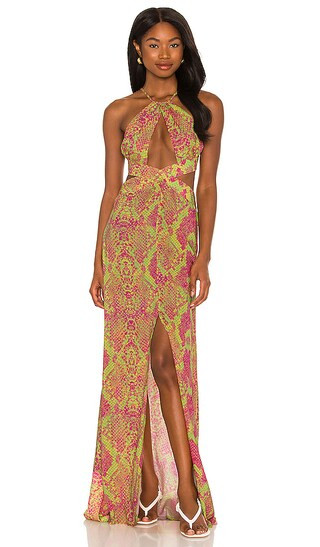 Halter Cut Out Dress in Born To Be Wild | Revolve Clothing (Global)