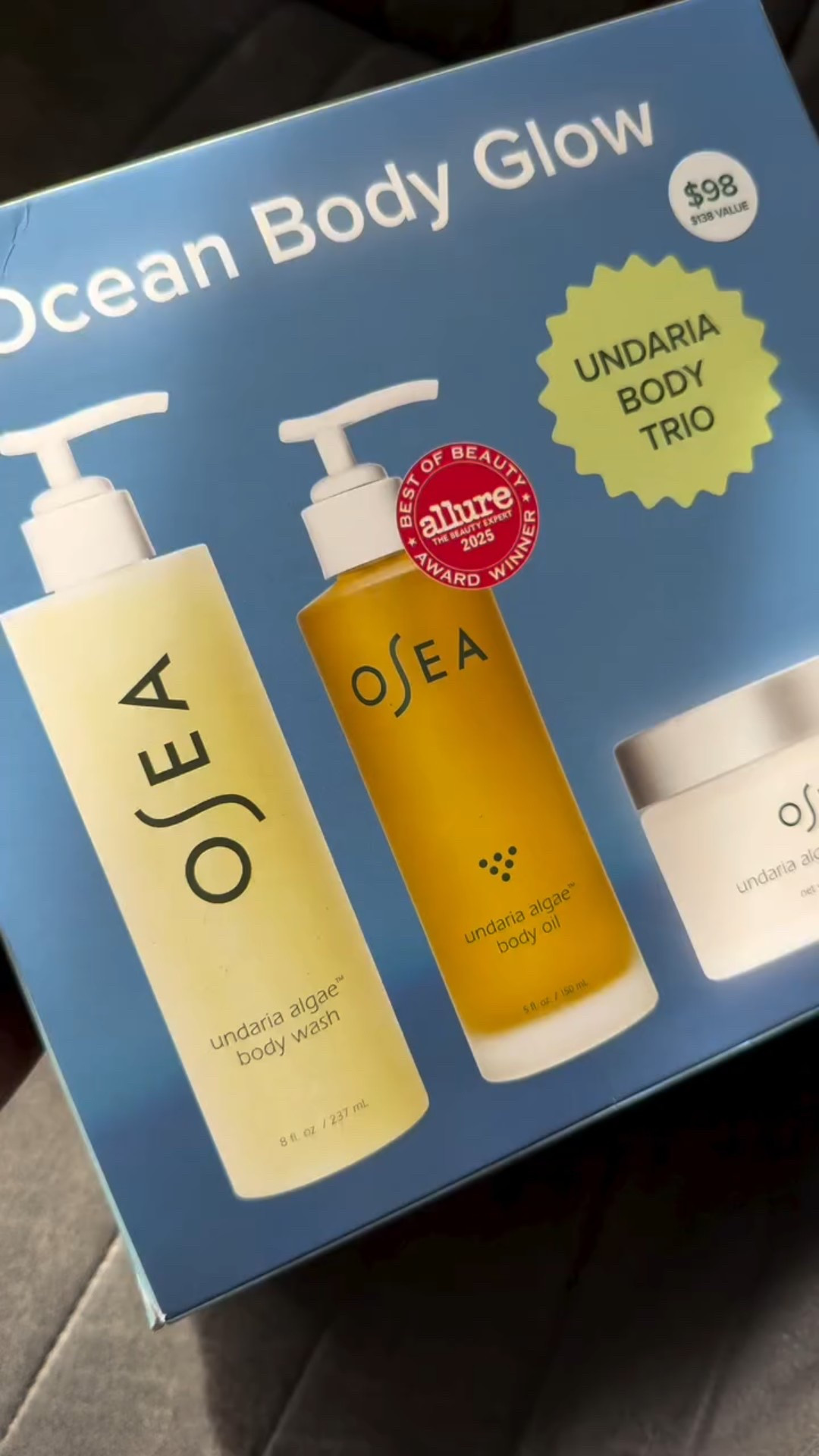 @oseamalibu is ALWAYS part of my Holiday Gift Guide (stay tuned for that 😏)! Here’s the breakdown of the two sets I featured here AND one bonus one 💚 These are limited edition sets and are massively discounted, so they won’t last long 🥹

💚 Ocean Body Glow: $98 ($138 value) – 29% off! 
Full-Size: Undaria Algae™ Body Oil + Undaria Algae™ Body Wash + Undaria Algae™ Body Butter
💚 Undaria Body Bestsellers: $68 ($100 value) – 32% off!
Full-Size: Undaria Algae™ Body Oil + Undaria Algae™ Body Lotion
💚 Juicy Duo: $32 ($44 value) – 27% off!
Full-Size: Hyaluronic Lip Oil Booster + Travel-Size Undaria Algae™ Body Oil

PLUS save 10% extra with code GREENBOOT10 🎉

Leave a 💚 below if you want me to do a LIVE showing you ALL these products and how magical they are ✨✨✨

#oseamalibu #oseapartner #bodycare #bodyglow #cleanbodycare #holidaygifting

#LTKBeauty
