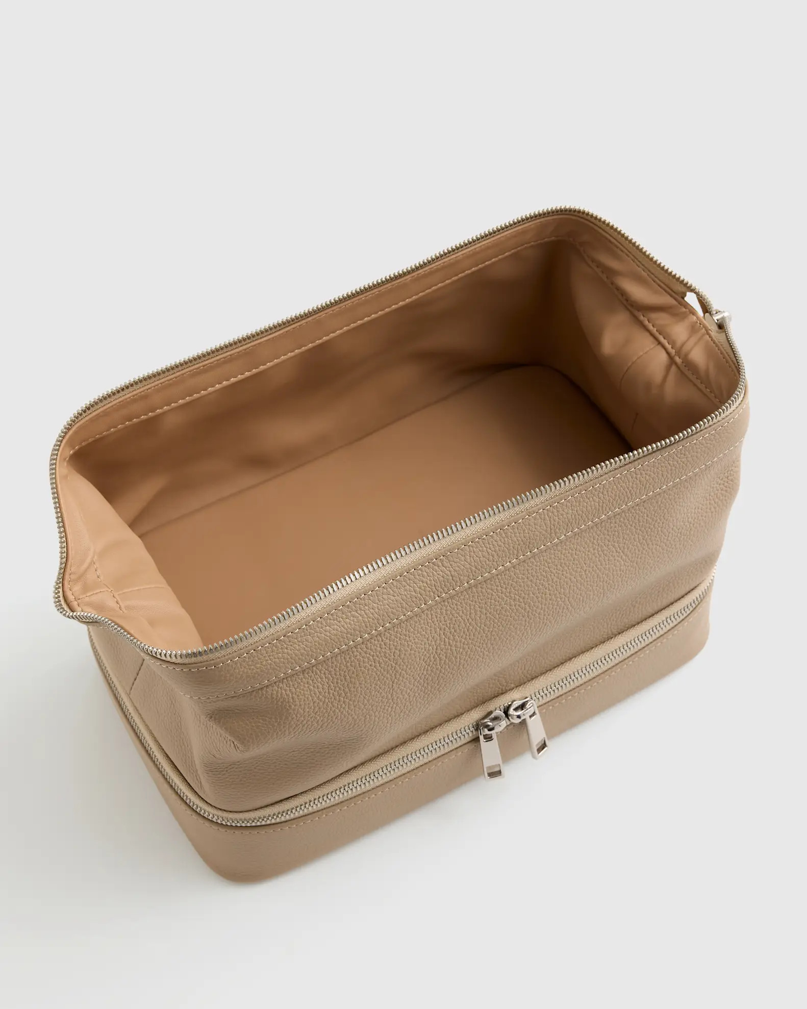 Italian Leather Dual Compartment Toiletry Bag | Quince