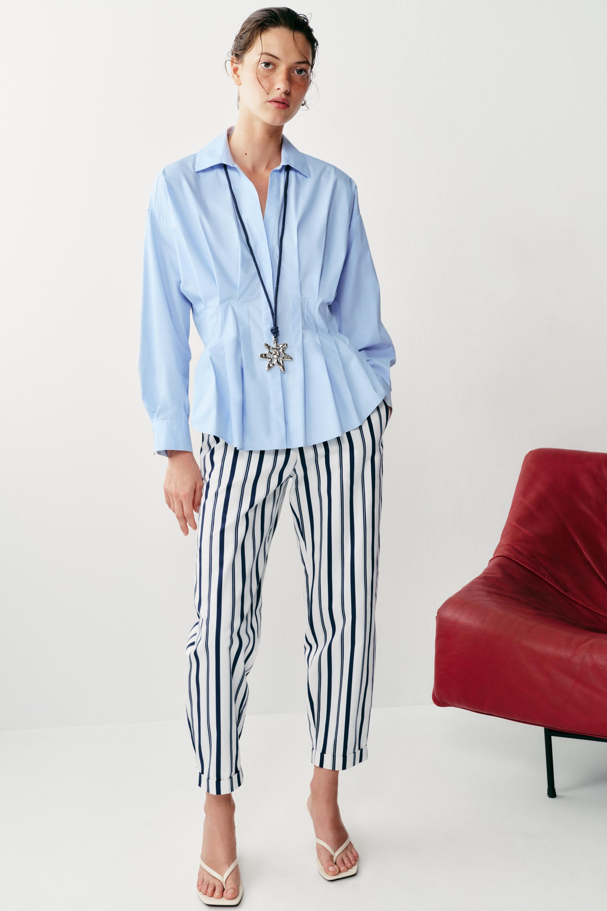 STRIPED CHINO PANTS | Zara US