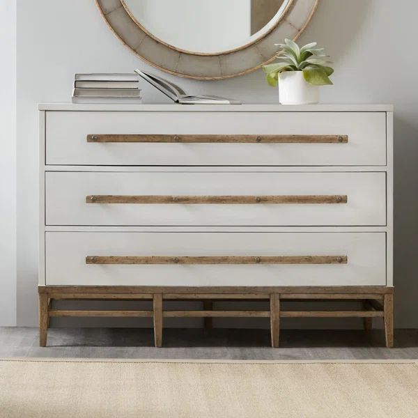 Urban Elevation 36'' Tall 3 - Drawer Bachelor's Chest in Whites/Creams/Beiges | Wayfair North America