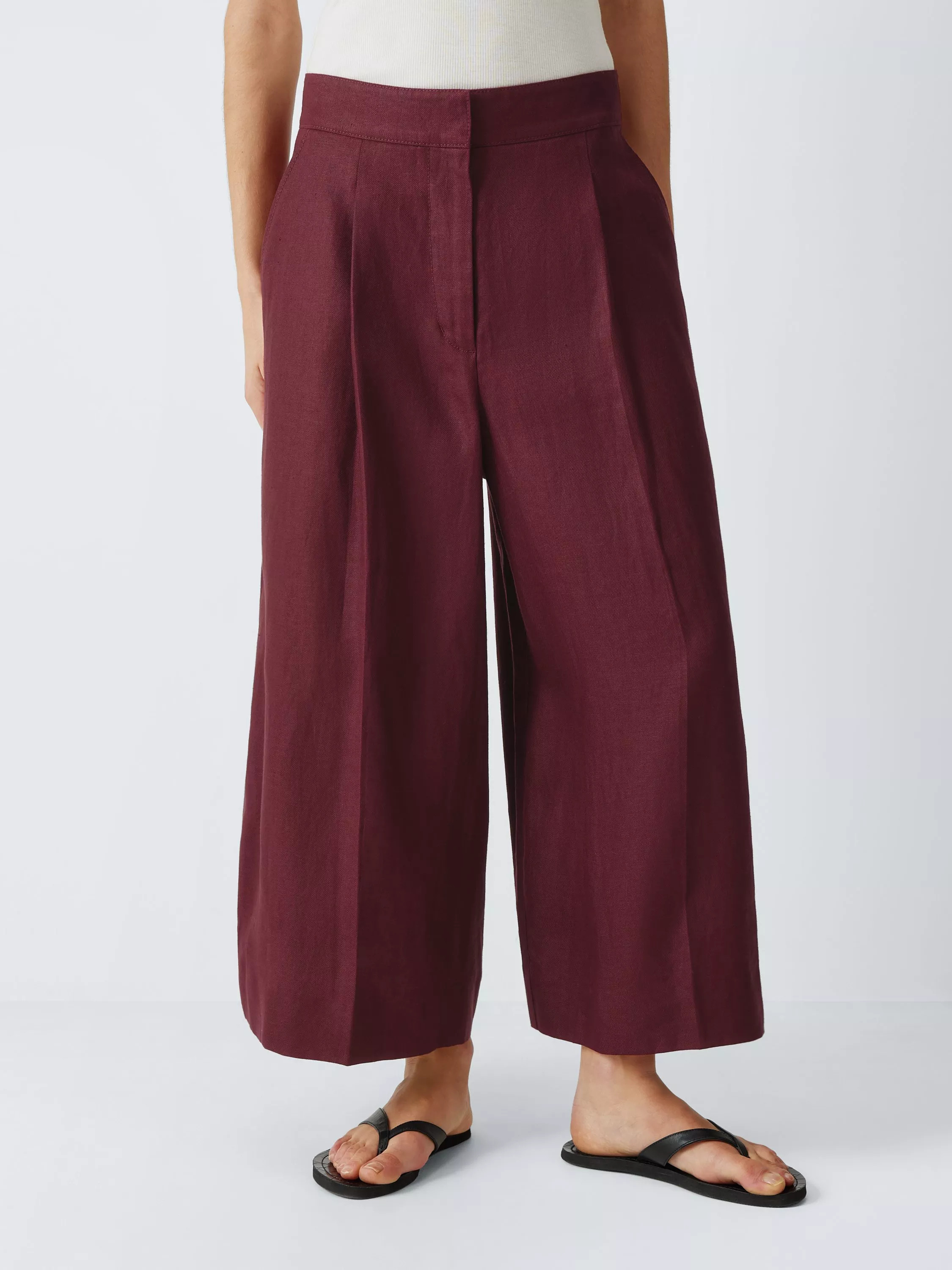 John Lewis Pure Linen Wide Leg Culottes | John Lewis (UK)