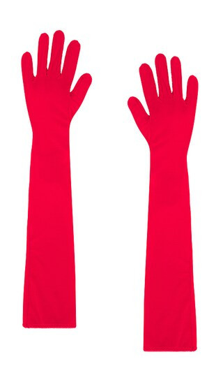 Anna October Manon Long Gloves in Red. - size S | Revolve Clothing (Global)