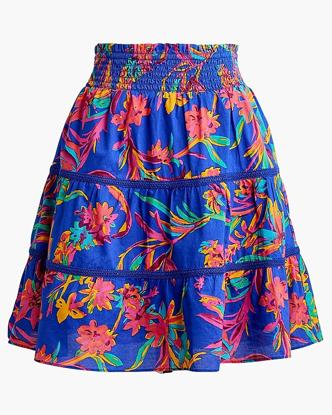 Smocked tiered mini skirt | J.Crew Factory