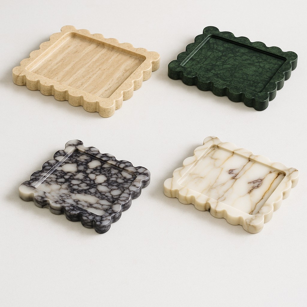 Elevate your styling game with these sculptural marble trays — a perfect blend of functionality and elegance. Each piece, with its scalloped edges and unique natural veining, adds a luxurious touch to vanities, coffee tables, or entry consoles. Tap to shop your favorite and bring timeless beauty into your space!


#LTKHome