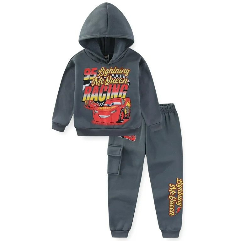 Disney Cars Lightning McQueen Hoodie and Pants Set (Boys), 2 Piece Set, Sizes 2T-7 | Walmart (US)