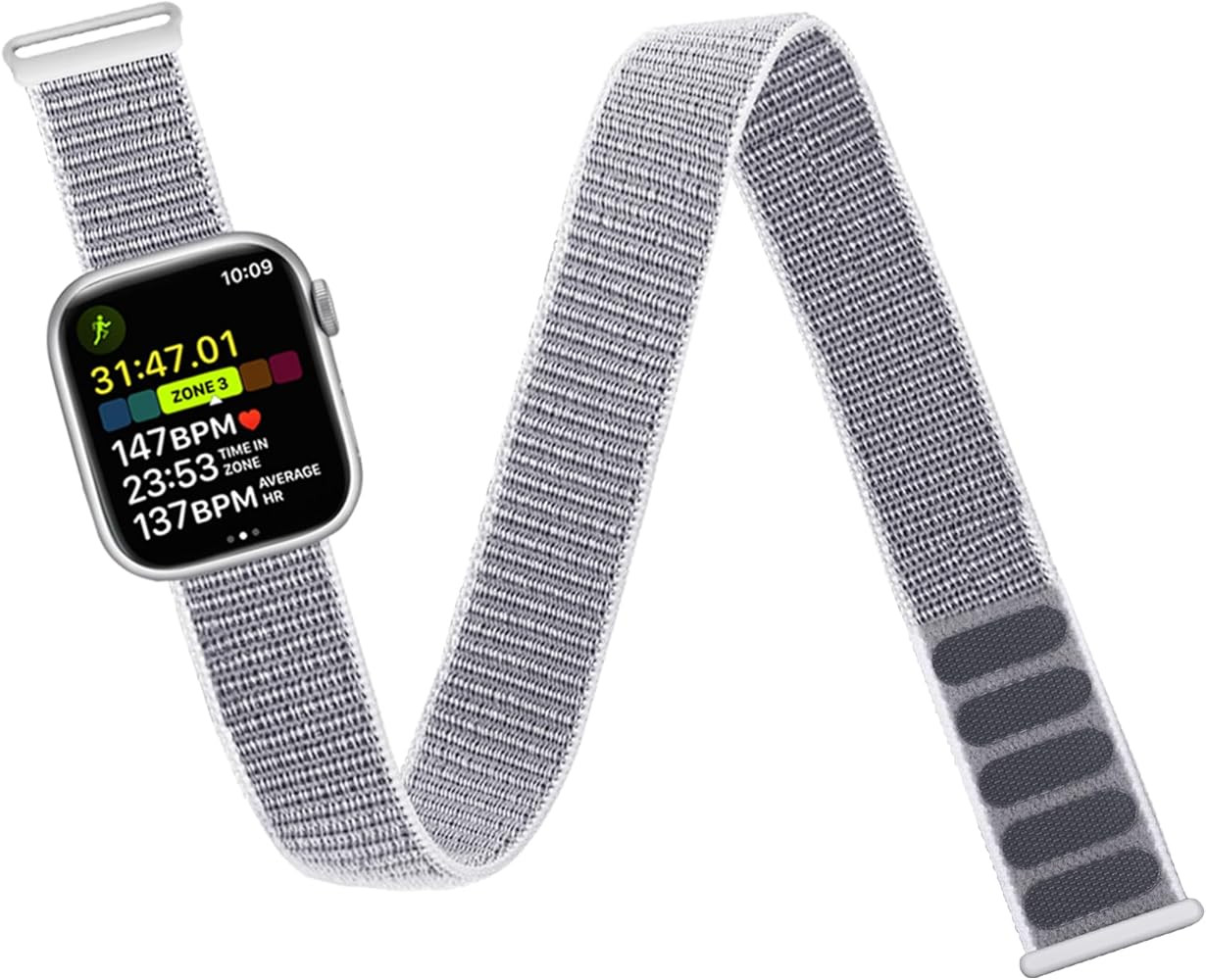 Ankle/Arm Band Compatible with Apple Watch 49mm 46mm 45mm 44mm 42mm 41mm 40mm 38mm, Breathable Ny... | Amazon (US)