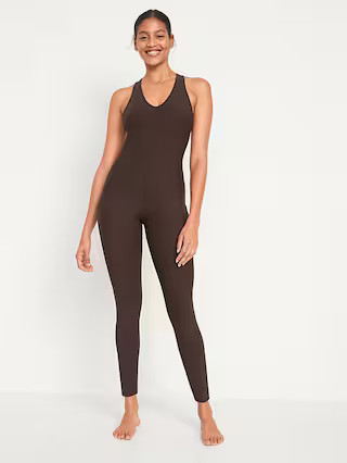 PowerSoft Sleeveless Open-Back Bodysuit for Women -- 25-inch inseam | Old Navy (US)