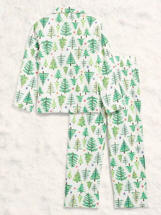 Printed Gender-Neutral Button-Front Pajama Set for Kids | Old Navy (US)