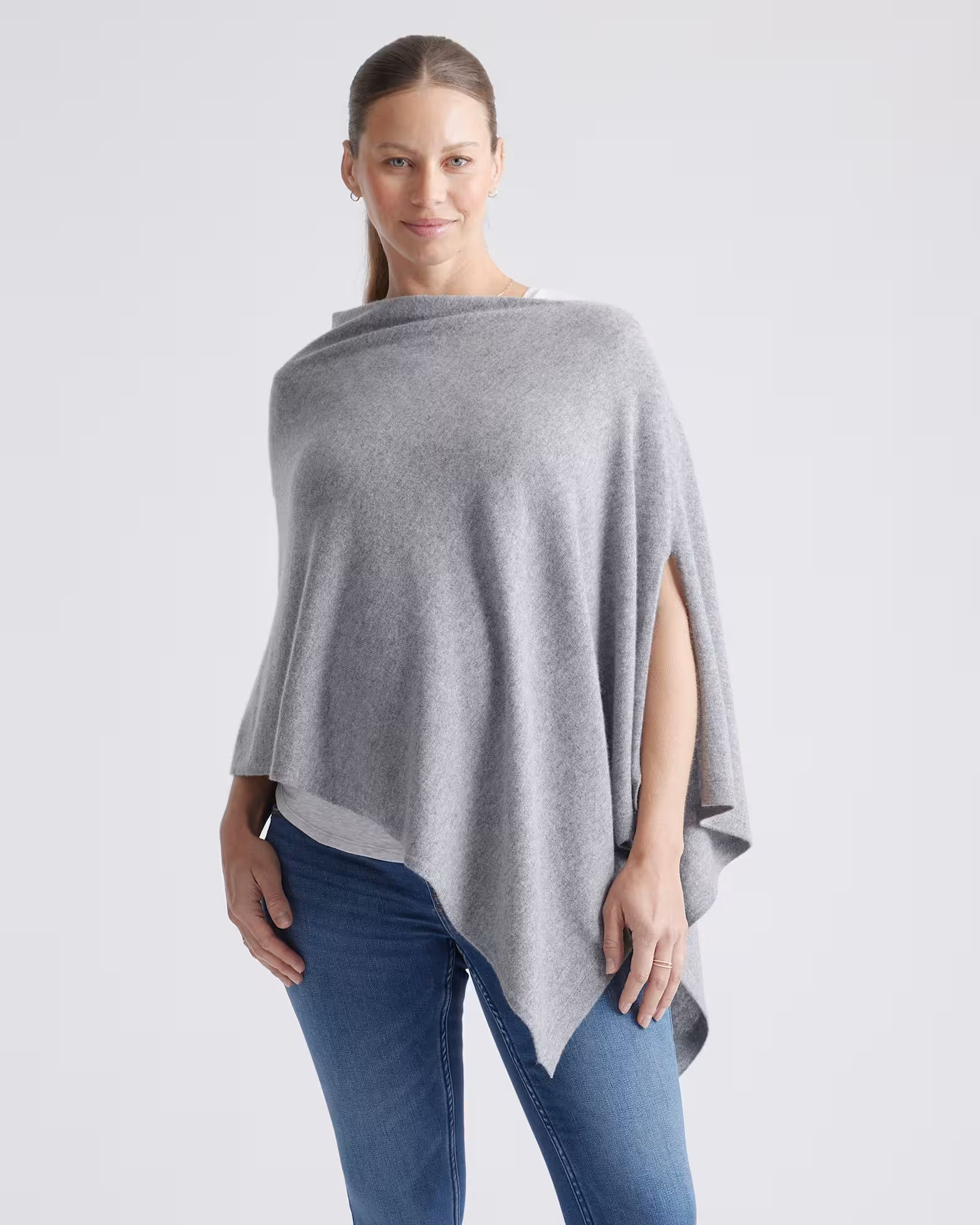 Mongolian Cashmere Nursing Shawl in Heather Grey | Quince