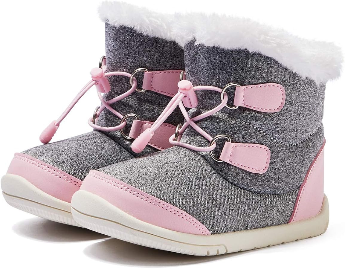 BMCiTYBM Toddler Baby Snow Boots Winter Shoes Boys Girls Cold Weather Baby Faux Fur Shoes | Amazon (US)