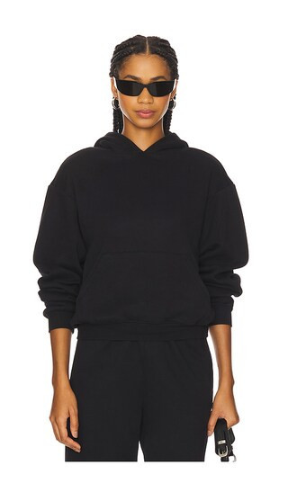 SKIMS Cotton Fleece Classic Hoodie in Black. - size S | Revolve Clothing (Global)