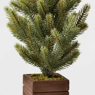 18" Decorative Faux Greenery Tree with Wood Base - Wondershop™ | Target