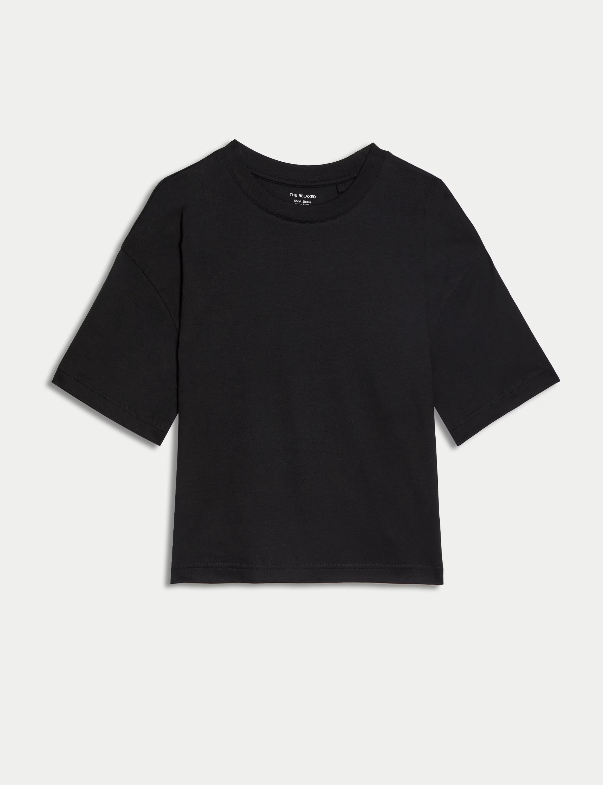 Pure Cotton Crew Neck Boxy T-Shirt | Marks & Spencer (UK)