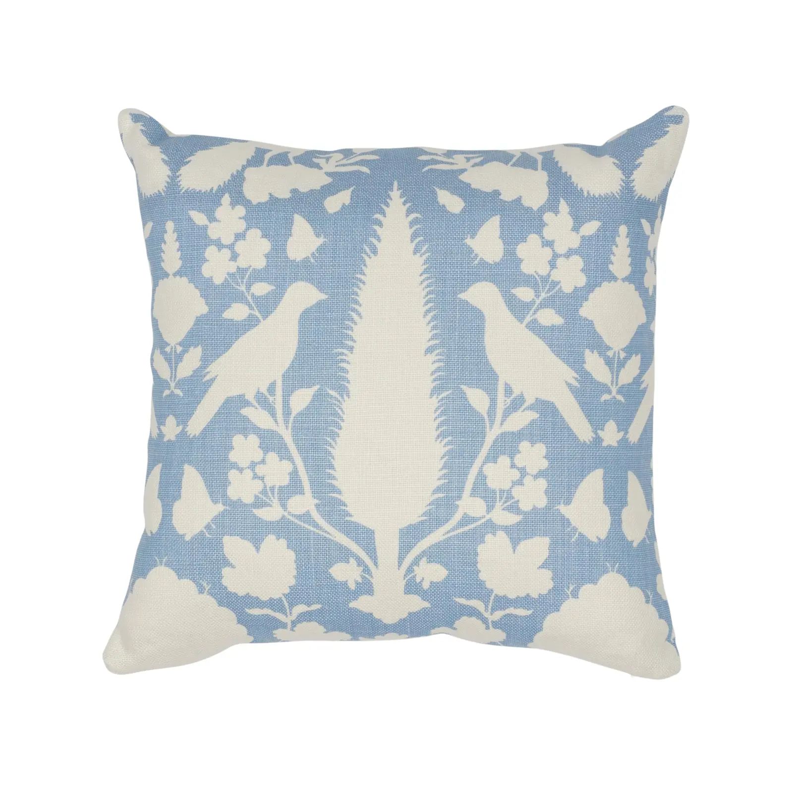 Contemporary Schumacher Chenonceau Pillow in Sky | Chairish
