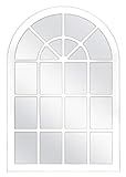 MCS Countryside Arched Windowpane Wall Mirror, White | Amazon (US)