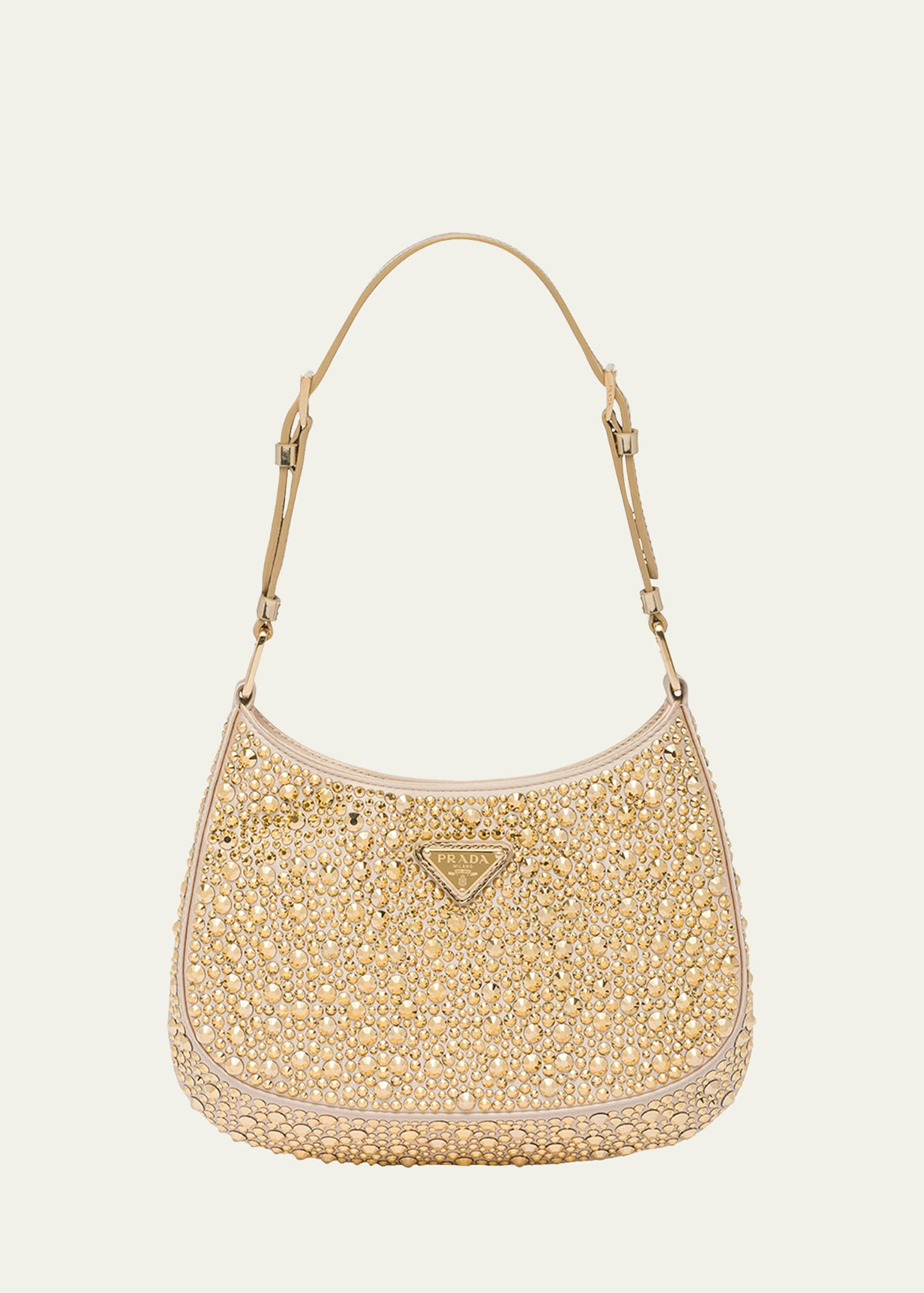 Cleo Crystal Logo Hobo Bag | Bergdorf Goodman