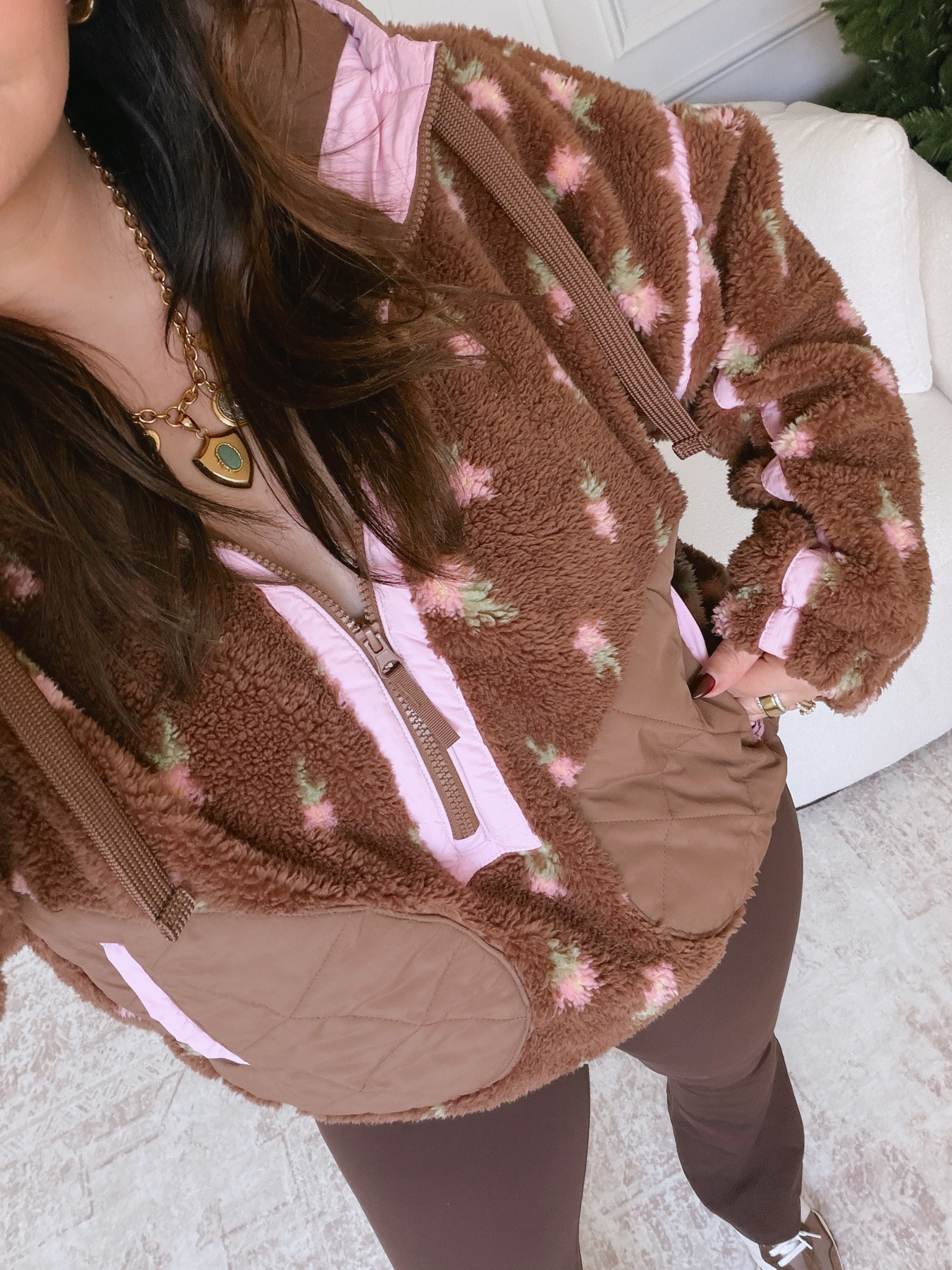 Obsessed with this floral fleece!! So cozy!! 

#LTKMidsize #LTKootd #LTKFindsUnder50