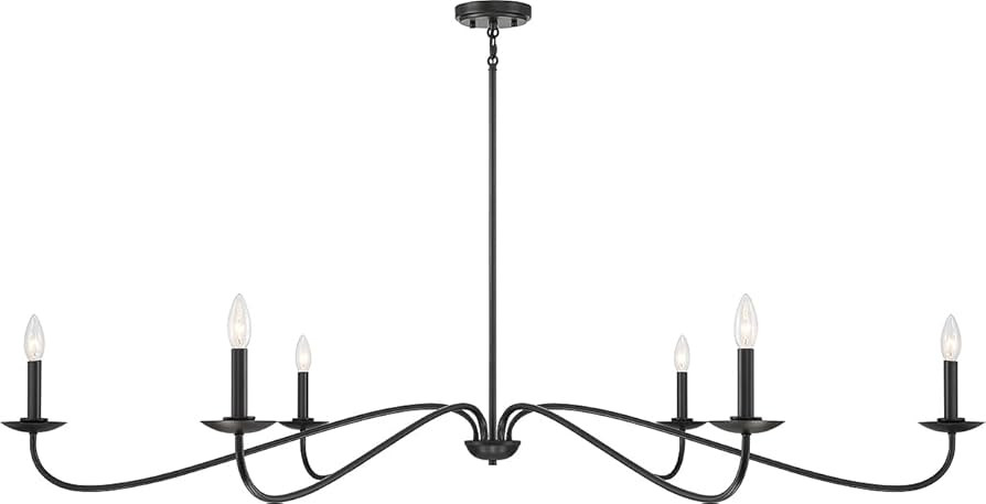 Meridian M100119MBK Chandelier, 6-Light 360 Total Watts, Matte Black | Amazon (US)
