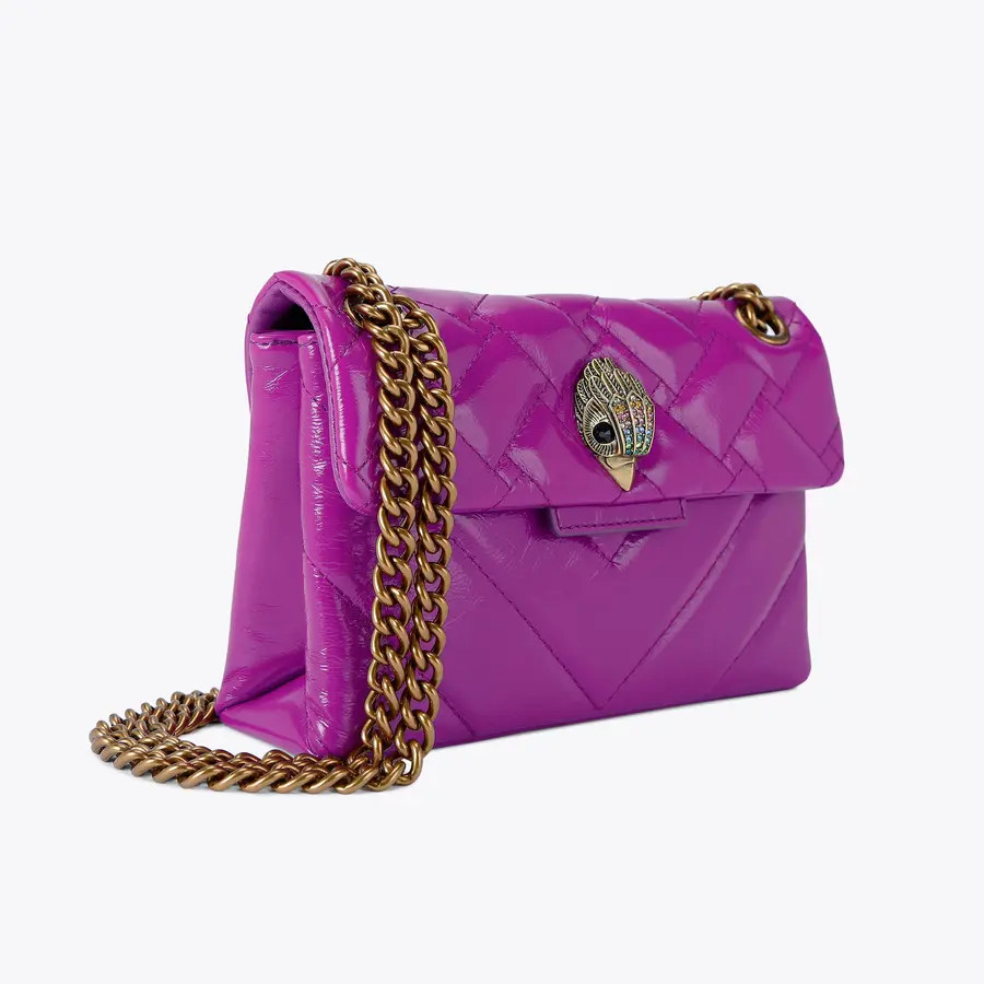 LEATHER MINI KENSINGTON Purple Leather Cross Body Purse by KURT GEIGER LONDON | Kurt Geiger US