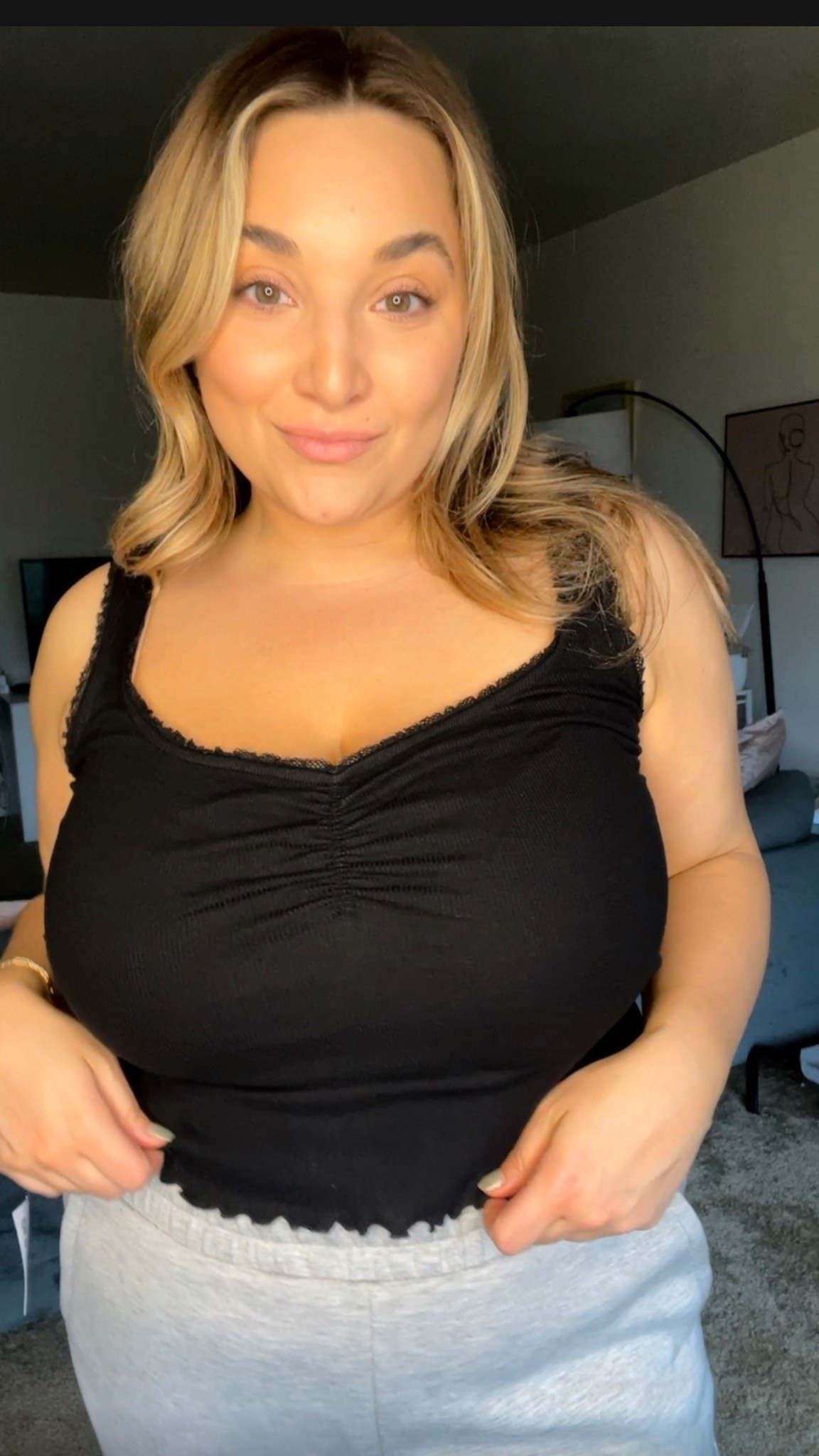 Sweet little lace lined tank for spring! $12! 

#LTKMidsize #LTKFindsUnder50 #LTKPetite