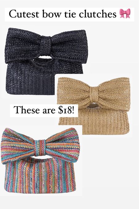 These are the cutest bowtie clutches for the summer. They are only $18. #amazon 

#LTKStyleTip
