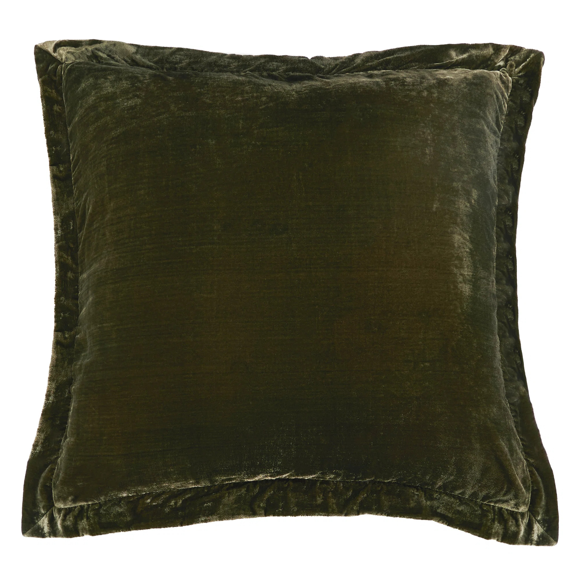 Stella Faux Silk Velvet Classic Chic Modern Rustic Flanged Euro Sham | Wayfair North America