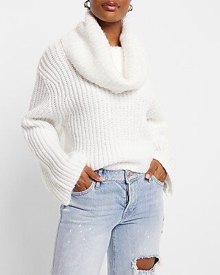Boxy Cowl Neck Sweater | Express