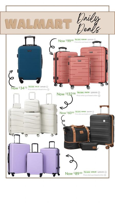 Luggage set deal from Walmart!

#LTKfindsunder100 #LTKsalealert