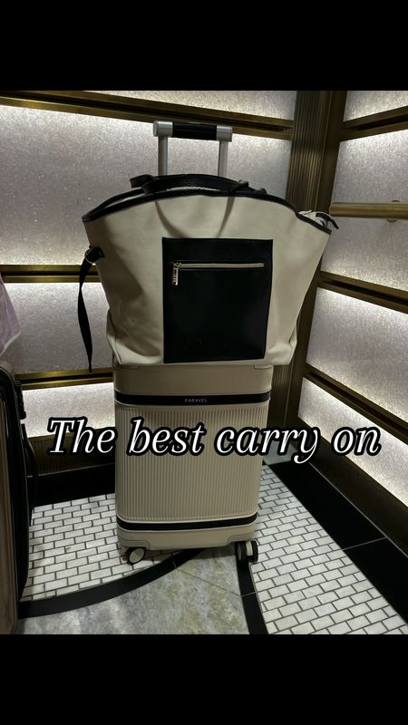 The Paravel carry on is our favorite carry on. I've had mine for two years now and let Missy borrow it and then she bought one, too. Chic. But GLIDES across floors. And the interior compression pockets don't feel cheap - they're sturdy and are able to actually compress! 

#LTKtravel