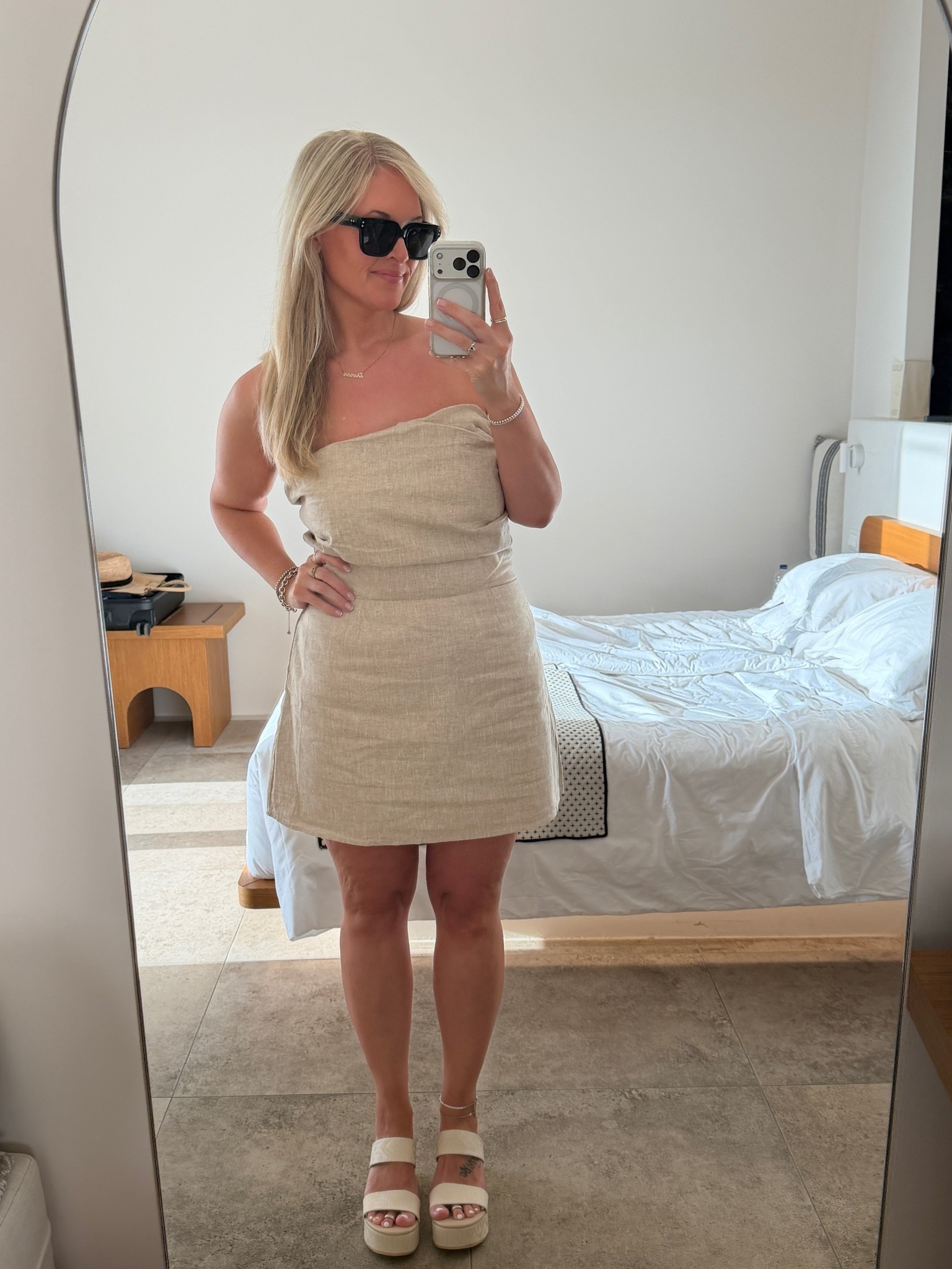 Dinner in Santorini 🤍 The perfect neutral mini dress for a summer vacation night. @Revolve

#VacationOutfit #VacationStyle #EuropeanSummer #SummerOutfit #ResortWear #TravelStyle #DinnerOutfit #GreeceOutfit #SantoriniStyle

#LTKgrwm #LTKootd #LTKMidsize