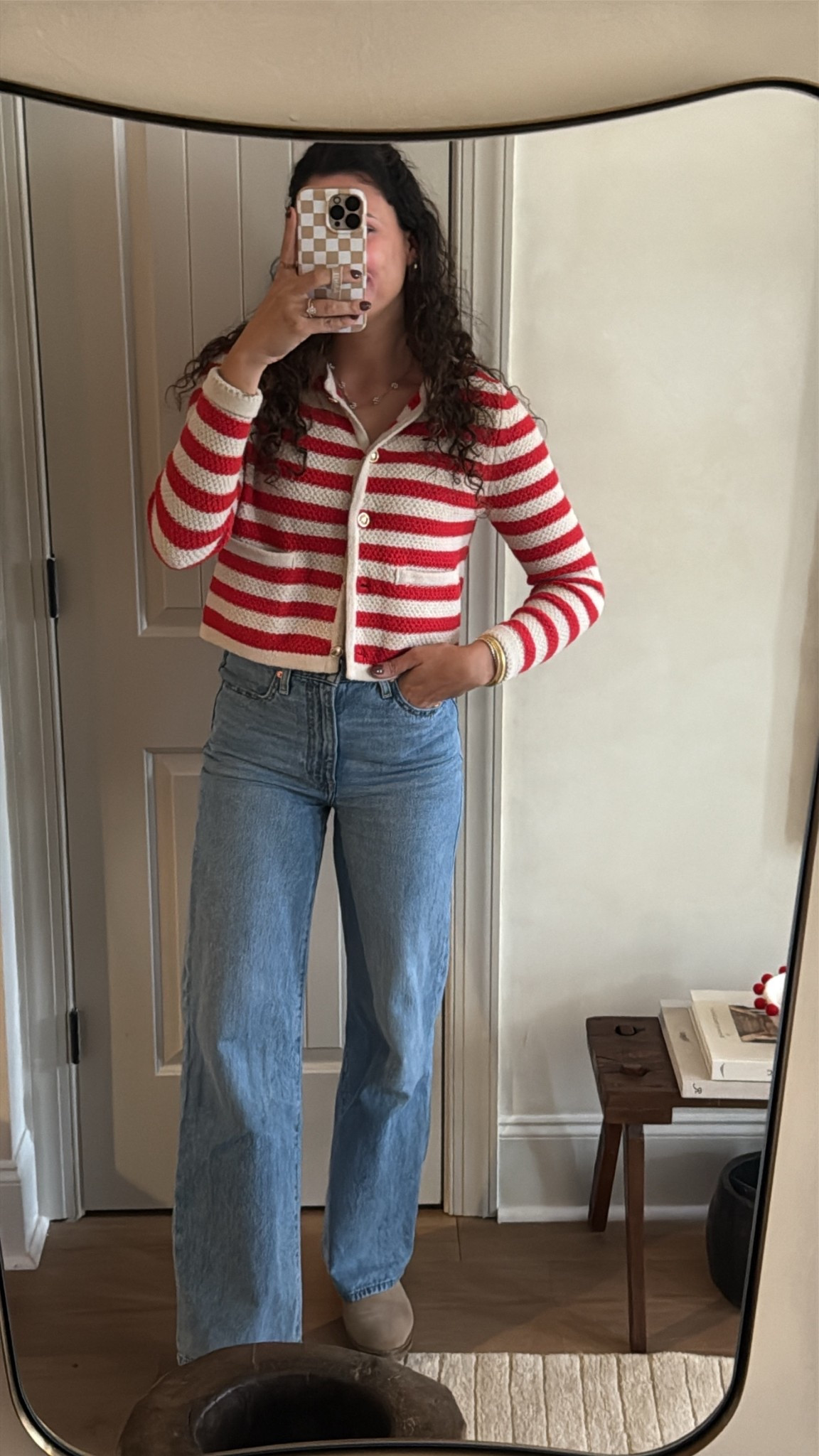 December outfit! Christmas outfit 
Red white cardigan
 Levi jeans



#LTKootd #LTKHoliday #LTKBeauty