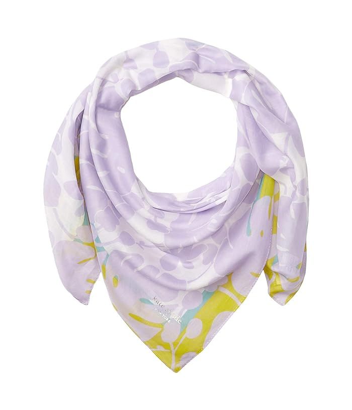 Kate Spade New York Monstera Grove Square Scarf (Frozen Lilac) Scarves | Zappos
