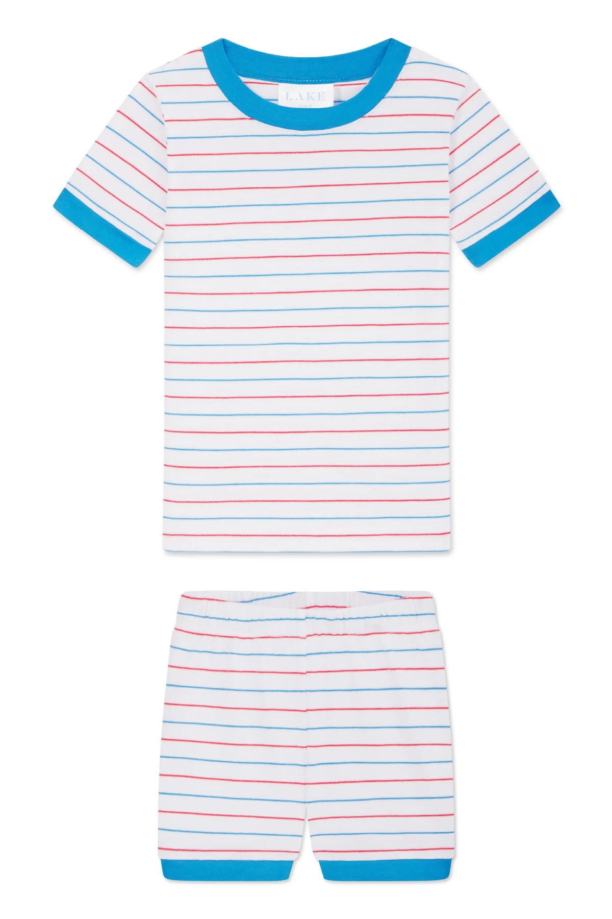 Kids Shorts Set in Ultramarine Nautical Stripe | Lake Pajamas