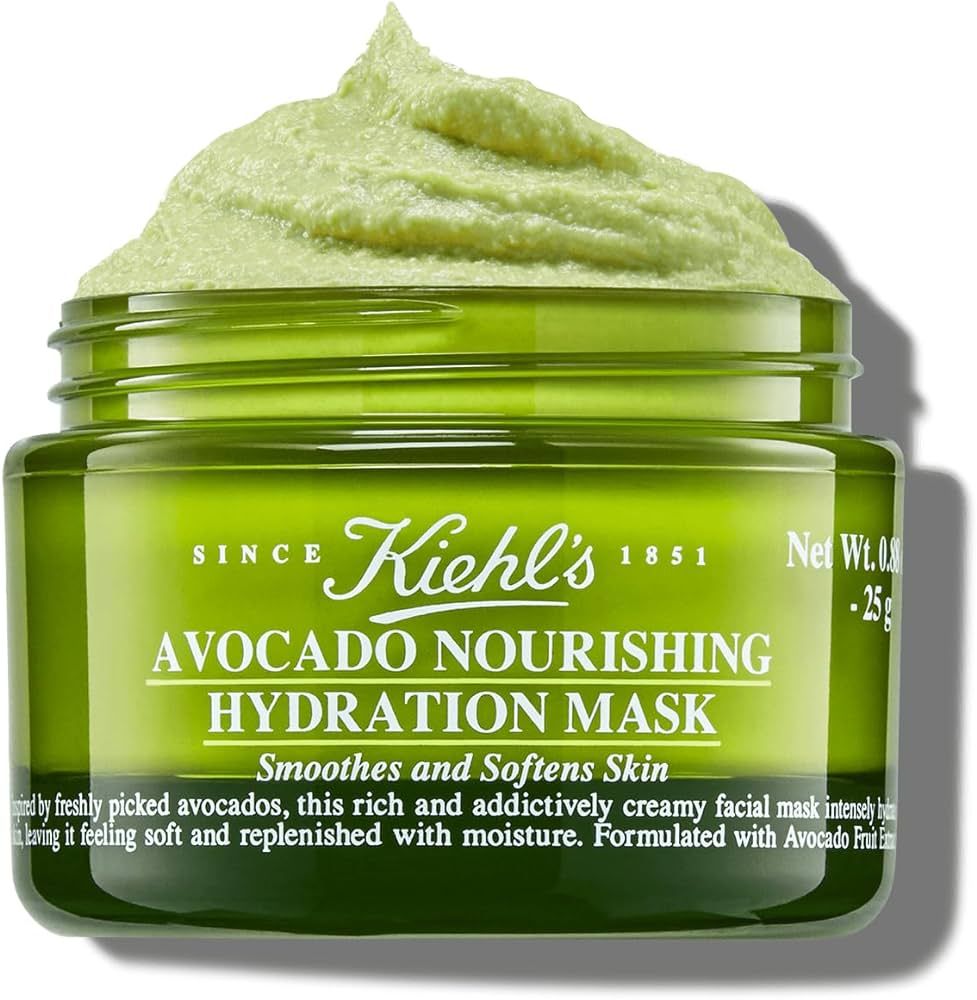 Kiehl's Avocado Nourishing Hydration Mask, Rich & Creamy Face Mask, Hydrates & Soothes Skin, with... | Amazon (US)