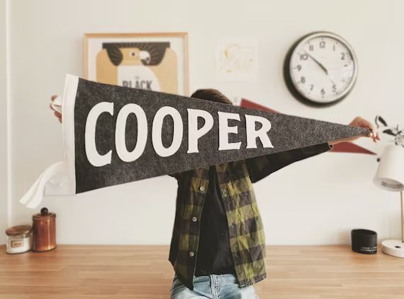 Cooper Pennant  Custom Name Wool Felt Pennant Flag  Vintage - Etsy | Etsy (US)