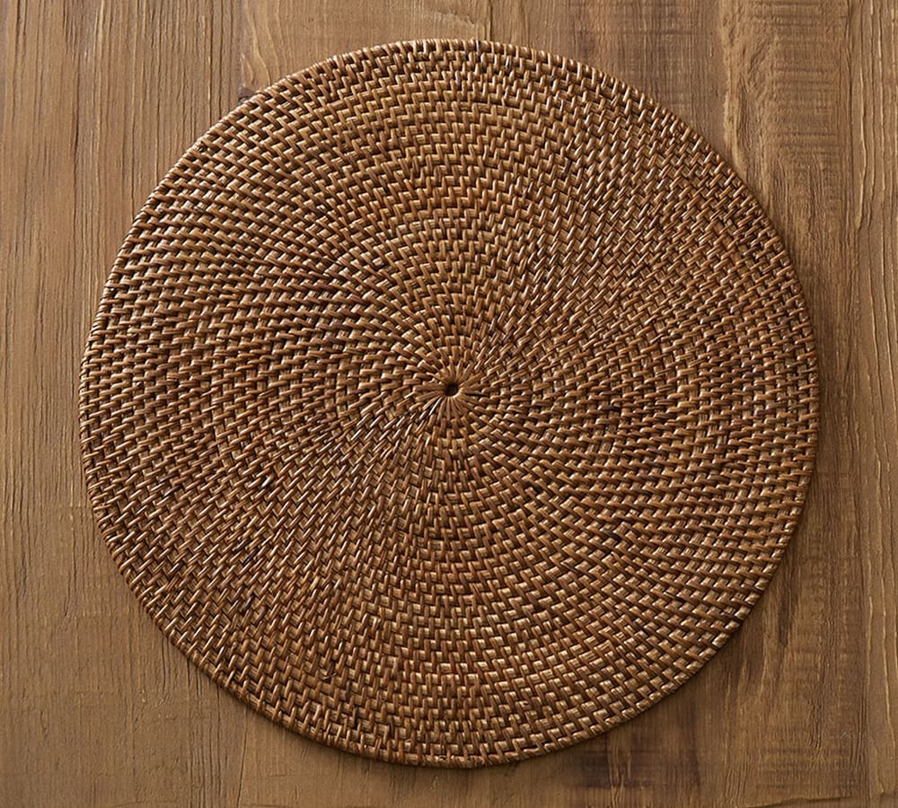 Tava Handwoven Rattan Round Placemat | Pottery Barn (US)