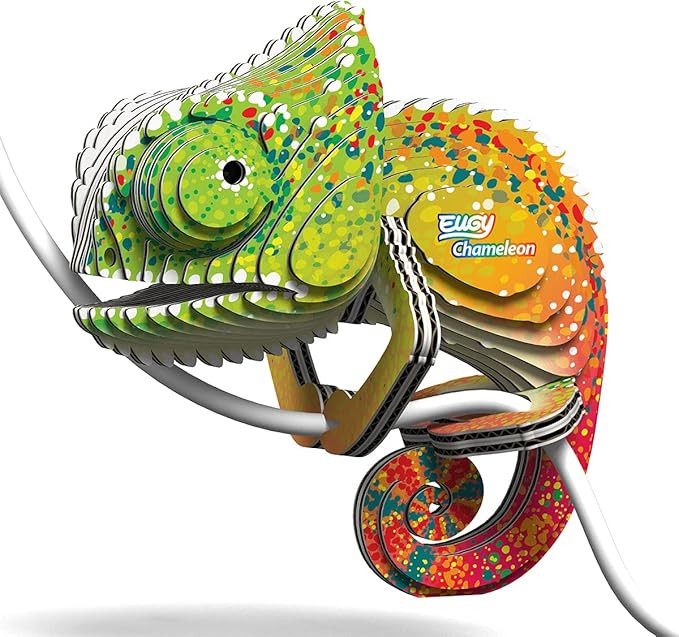 Eugy Chameleon 3D Puzzle, 31 Piece Eco-Friendly Educational Toy Puzzles for Boys, Girls & Kids Ag... | Amazon (US)