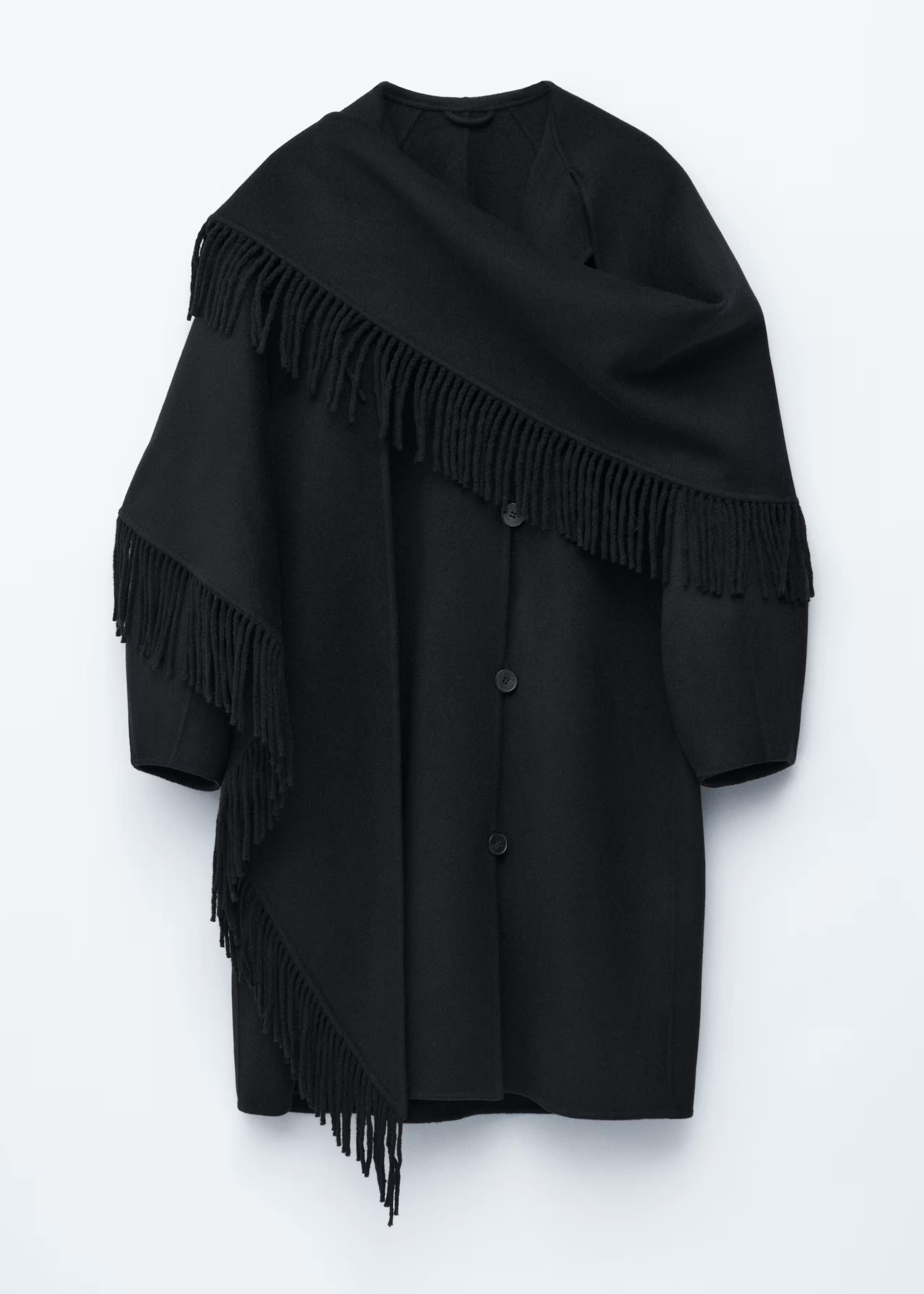 Fringed Shawl Wool Coat | & Other Stories UK