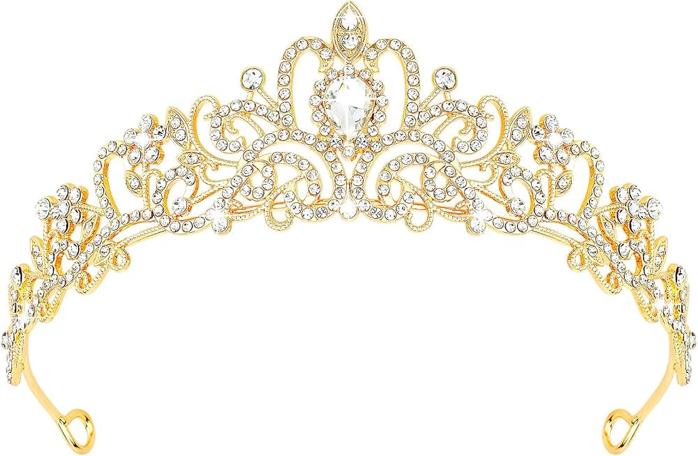 CIEHER Gold Tiara Crowns for Women Girls Princess Crown Tiaras for Women Tiaras for Girls Bridal ... | Amazon (US)